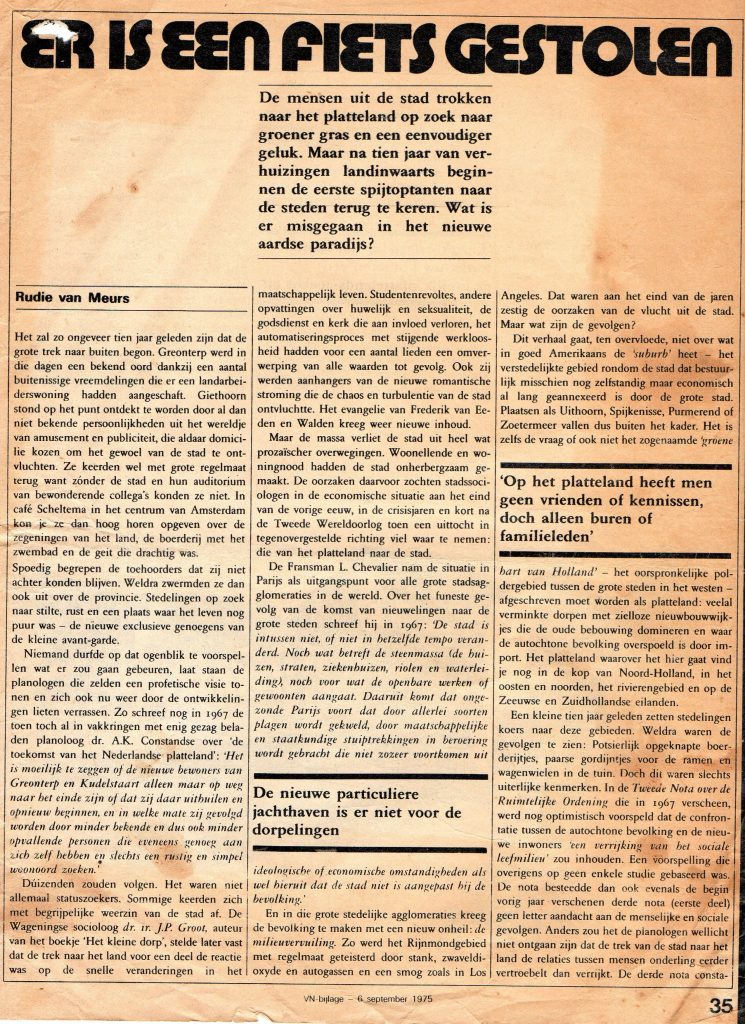 er is een fiets gesloten pg1